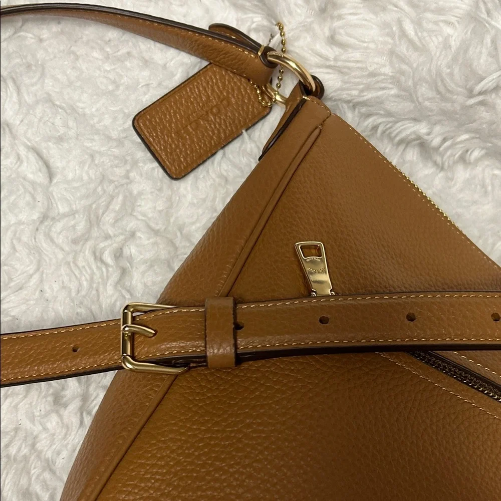 Coach Tan Leather Hobo Bag - Picture 9 of 13